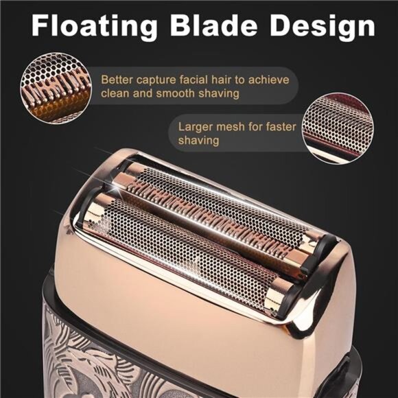 Foil Shavers Electric Razor for Men, Beard Trimmer Grooming Shaving Kit - Picture 4 of 7